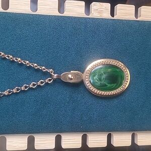 Vintage 60/70s Sarah Coventry Green Malachite Necklace